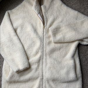 J Crew Point Sur Fuzzy Cardigan Jacket Natural 2X